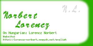 norbert lorencz business card